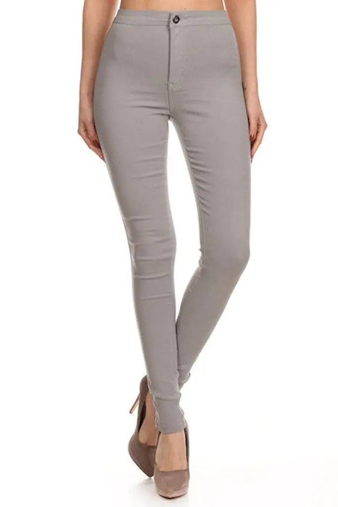 Party Night Out Stretch Pants - Light Grey