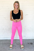 Party Night Out Stretch Pants - Neon Pink