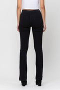 Reason To Relax Flared Elastic Waist Jeans - Black