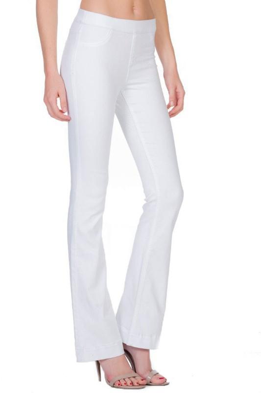 Reason To Relax Flared Jeans - White