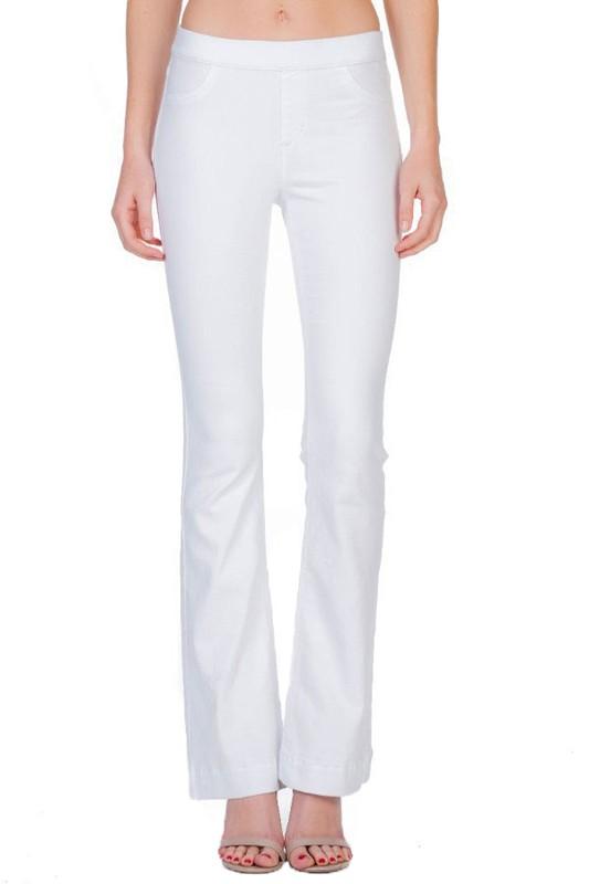Reason To Relax Flared Jeans - White