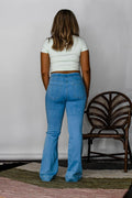 Reason To Relax Flared Jeans  - Light Blue