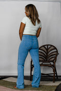 Reason To Relax Flared Jeans  - Light Blue