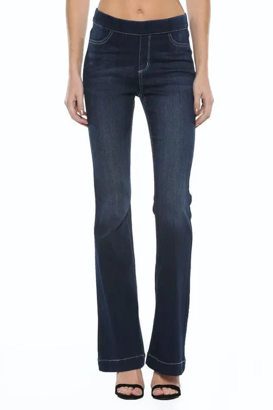 Reason To Relax Flared Jeans - Midnight