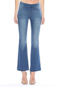 Reason To Relax Petite Flare Jeans - Medium Wash