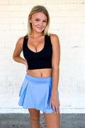 Rest Your Head Mini Skort - Blue