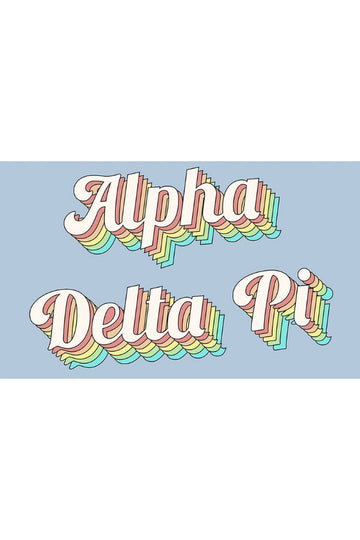 Retro Sorority Flag - Alpha Delta Pi