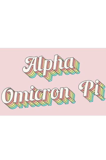 Retro Sorority Flag - Alpha Omicron Pi