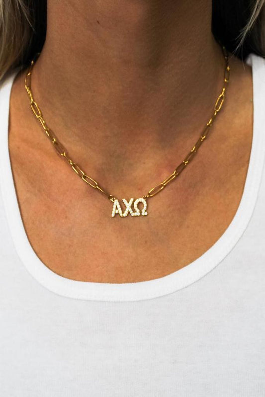 Rhinestone Sorority Necklace