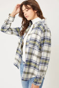 So Exclusive Button Up Flannel- Navy