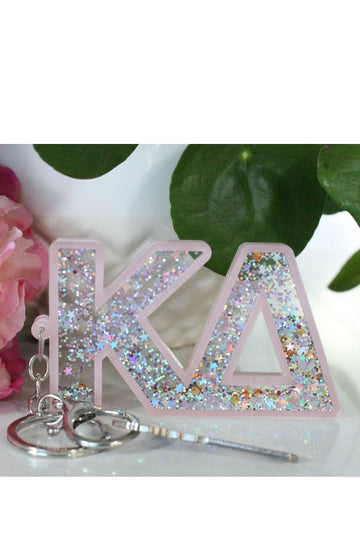 Sorority Glitter Keychain - Kappa Delta