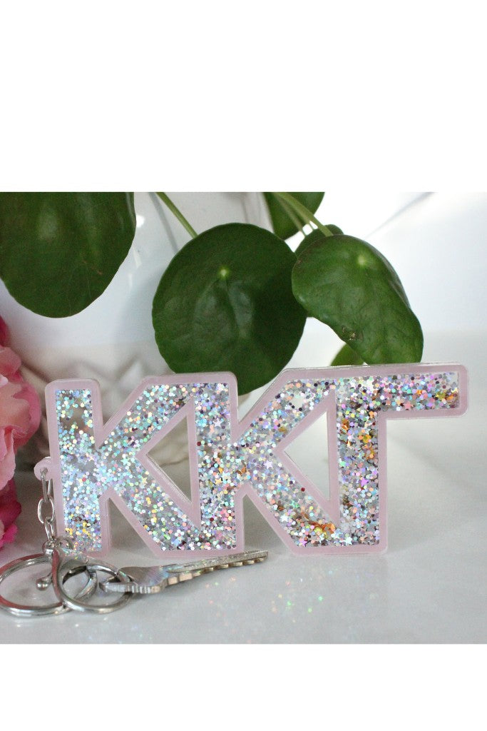 Sorority Glitter Keychain - Kappa Kappa Gamma