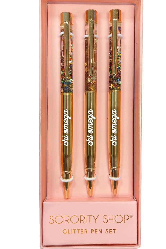 Sorority Glitter Pen Set - Chi Omega
