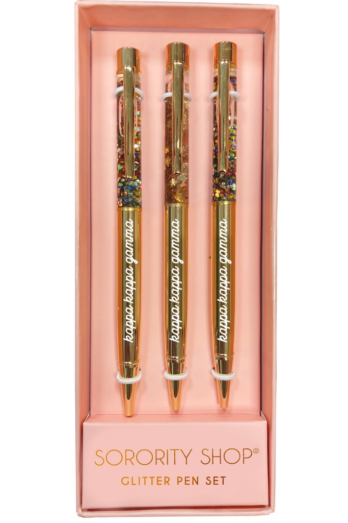 Sorority Glitter Pen Set - Kappa Kappa Gamma
