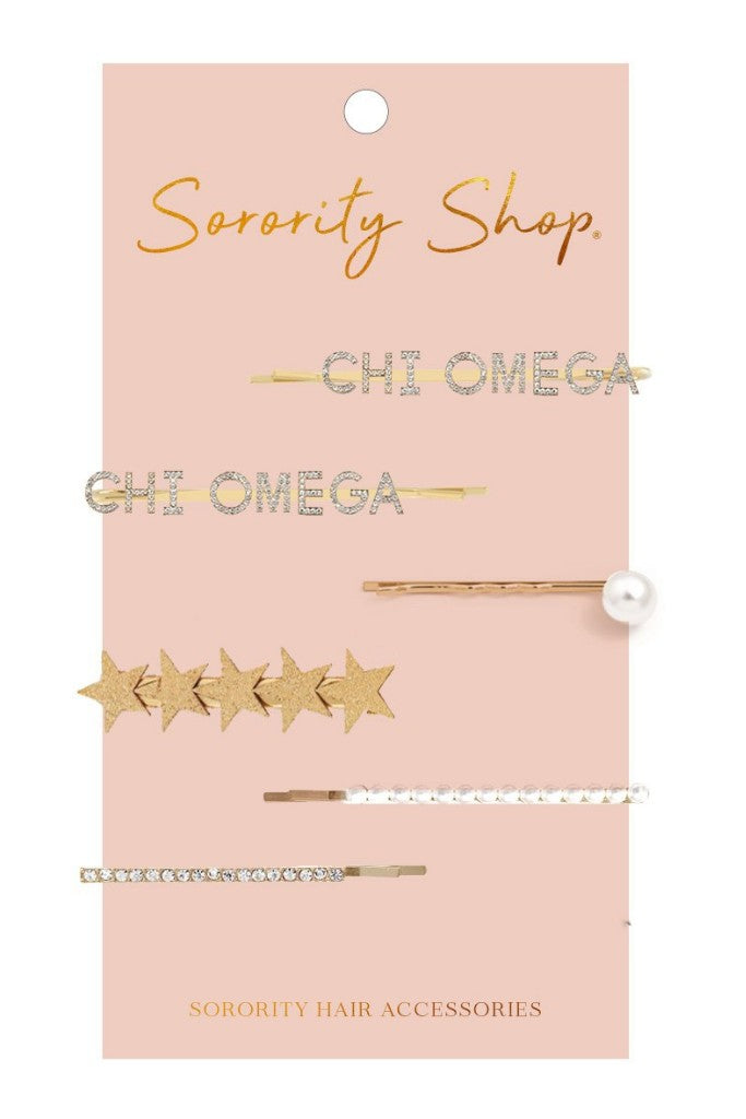 Sorority Hair Clips - Chi Omega