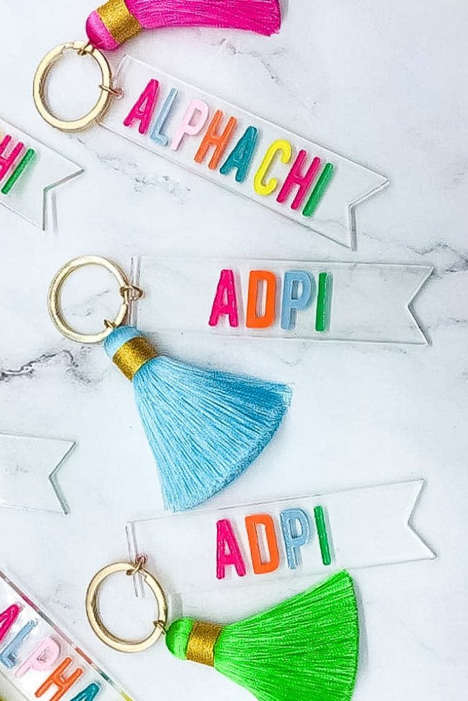 Sorority Tassel Keychain -