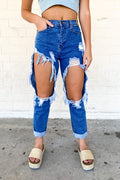 Sorry Mommy Destroyed Mom Jean - Medium Wash