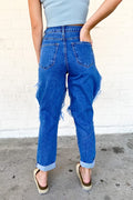 Sorry Mommy Destroyed Mom Jean - Medium Wash