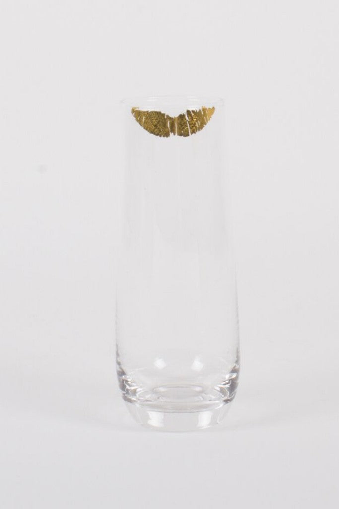 Stemless Champagne Glass - Gold Kiss