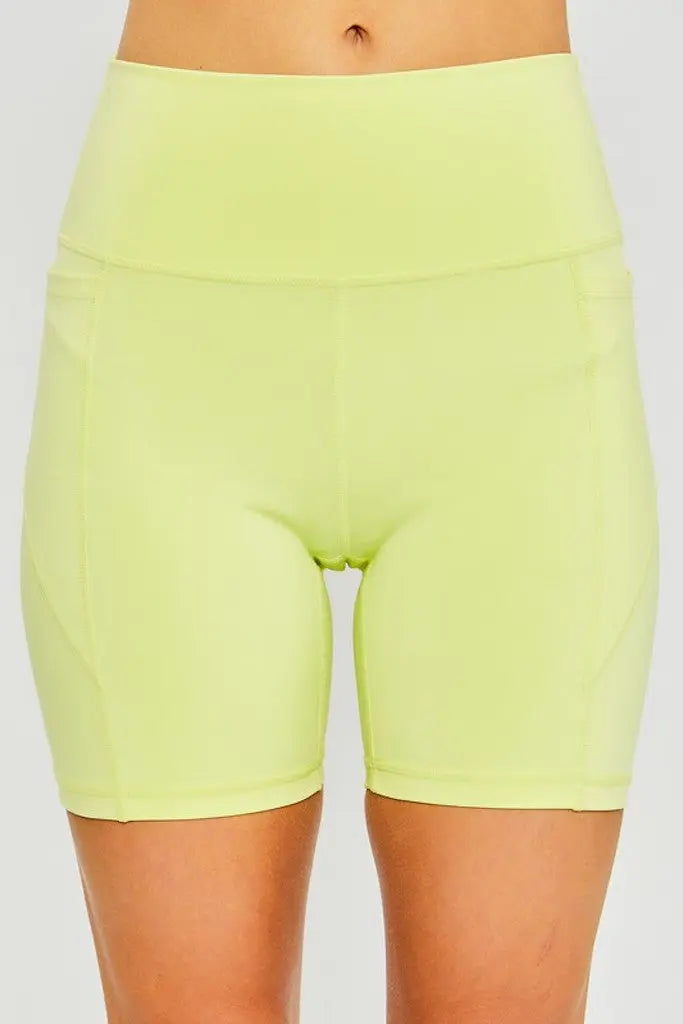 Talk Of The Town Biker Shorts- Lime