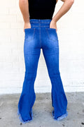 The Show Must Go On Flare Jeans - Medium Wash