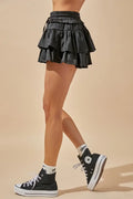 This Love Tiered Skort- Black