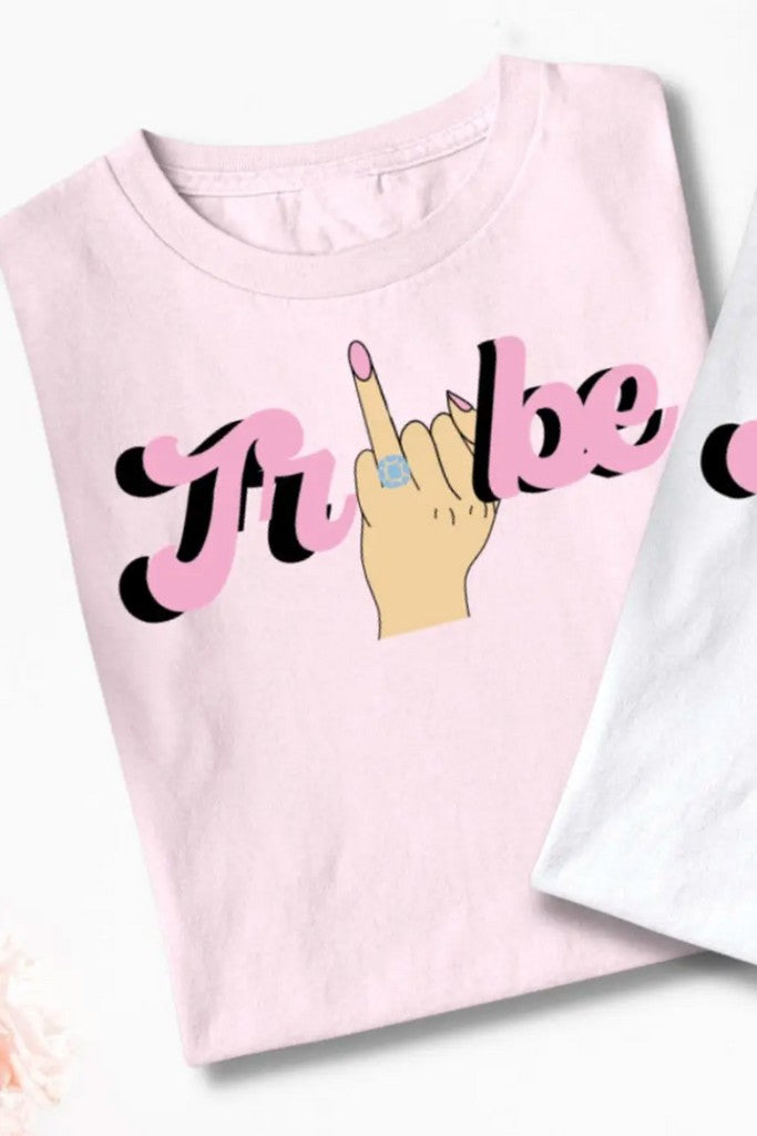 Tribe Ring Finger Tee - Pink