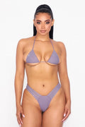 Truth Be Told Rhinestone Bikini Bottom - Purple