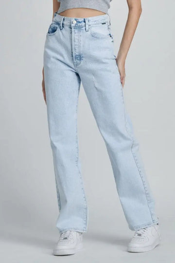 Try It Out High Rise Dad Jeans- Light Wash