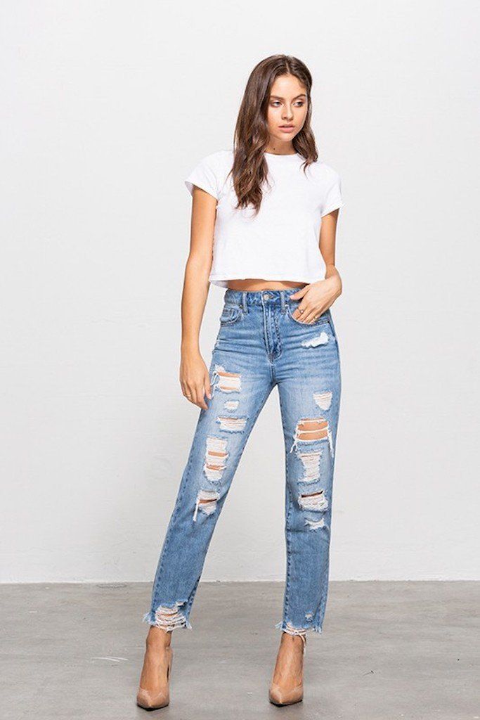 Weekend Getaway Mom Jeans- Medium Wash