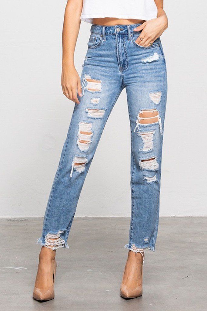 Weekend Getaway Mom Jeans- Medium Wash