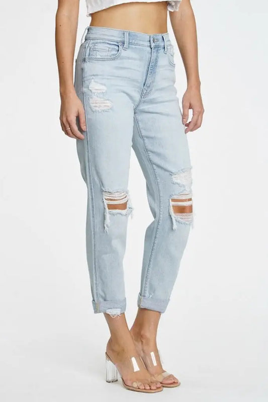 What It Seems Distressed Jeans - Light Wash