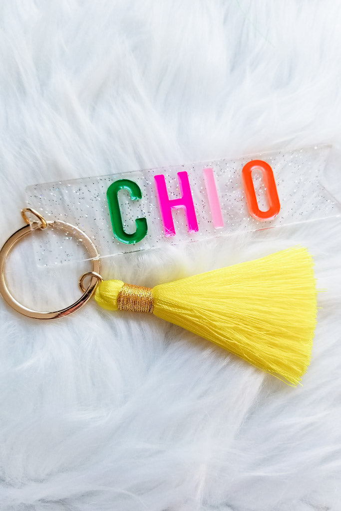 Sorority Tassel Keychain -