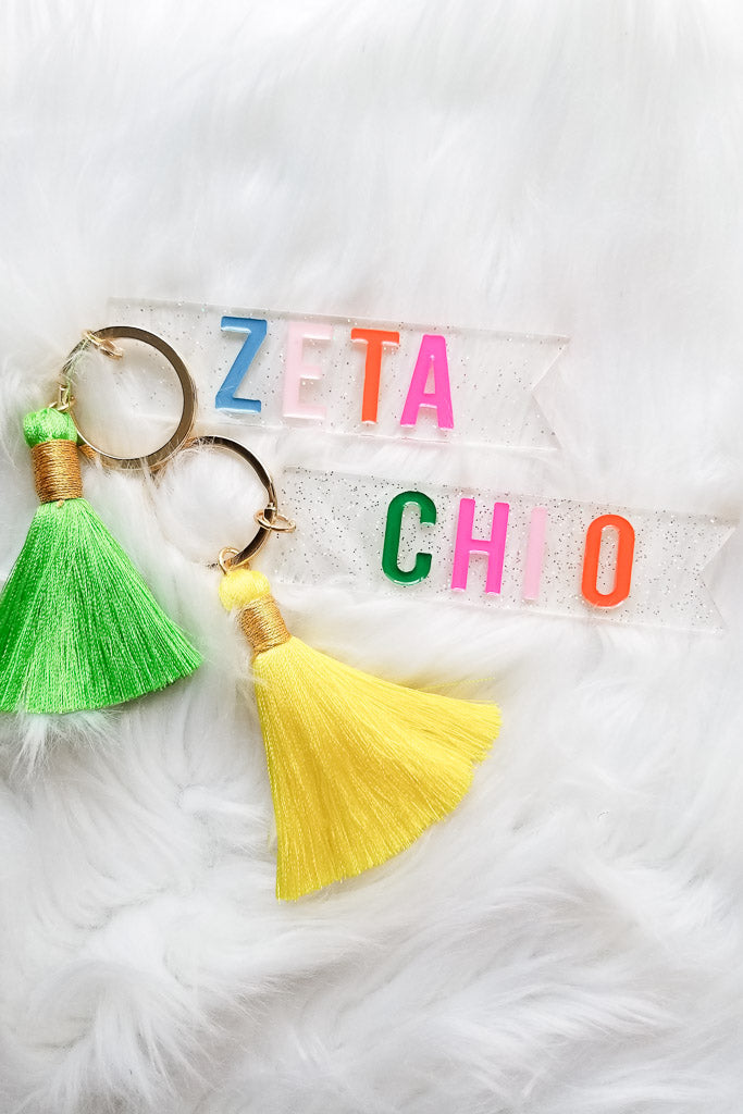 Sorority Tassel Keychain -