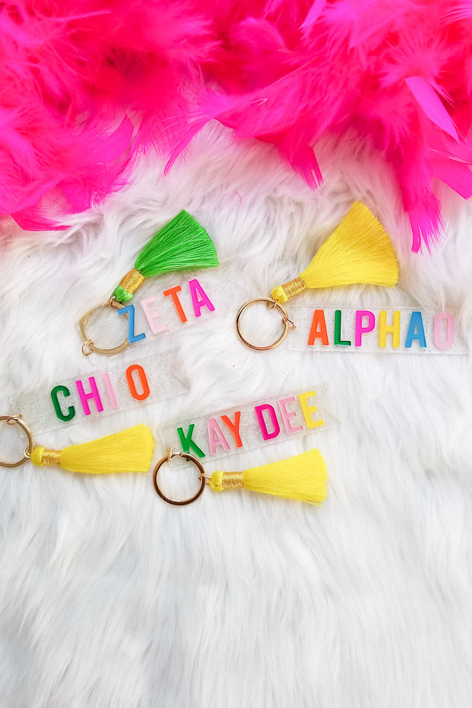 Sorority Tassel Keychain -