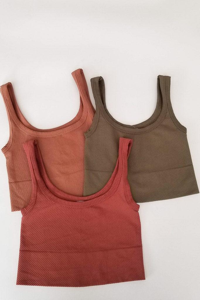 No Take Backs Ribbed Cropped Tank