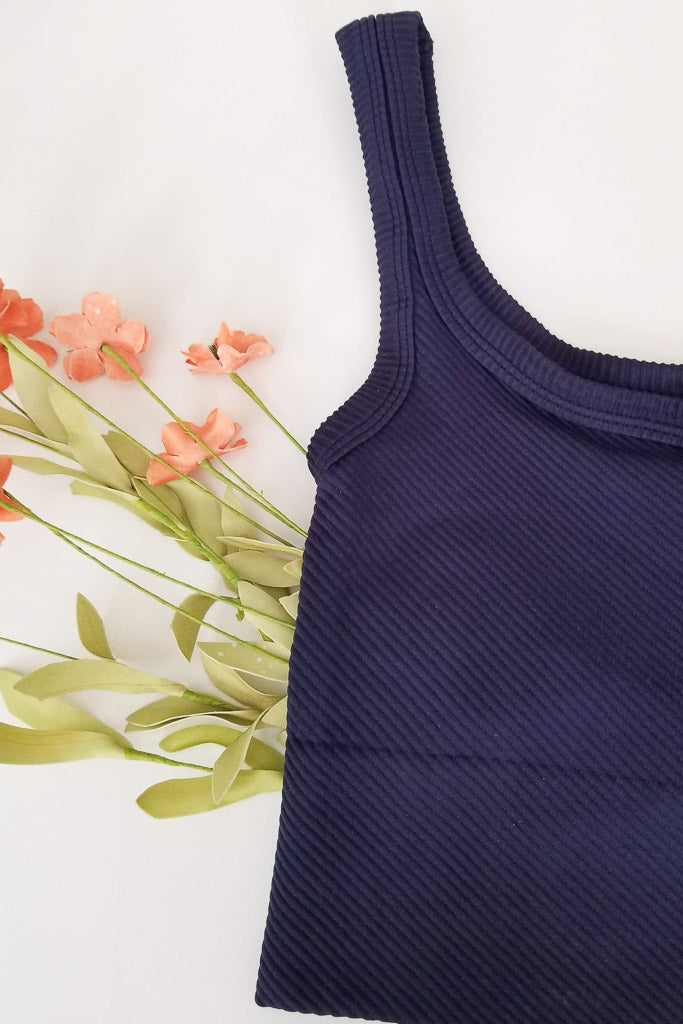 No Take Backs Ribbed Cropped Tank