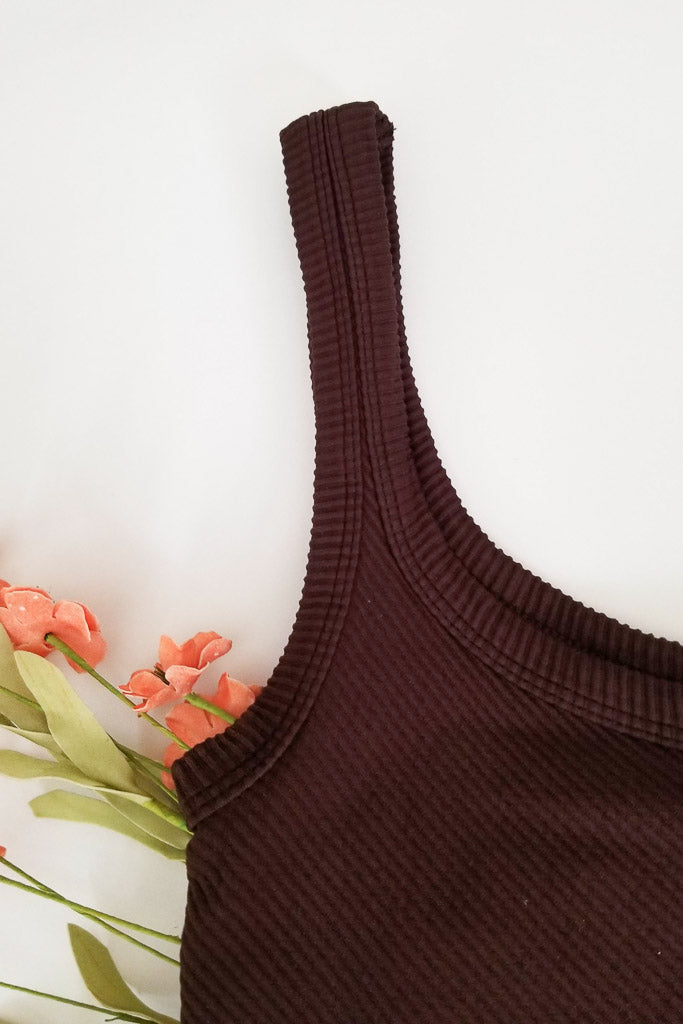 No Take Backs Ribbed Cropped Tank