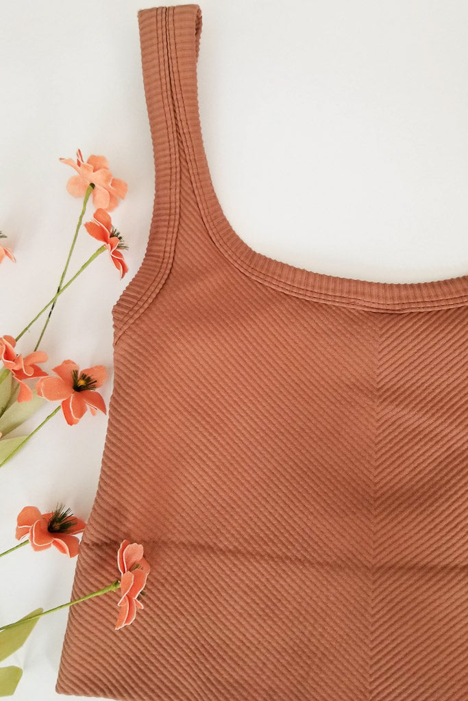 No Take Backs Ribbed Cropped Tank