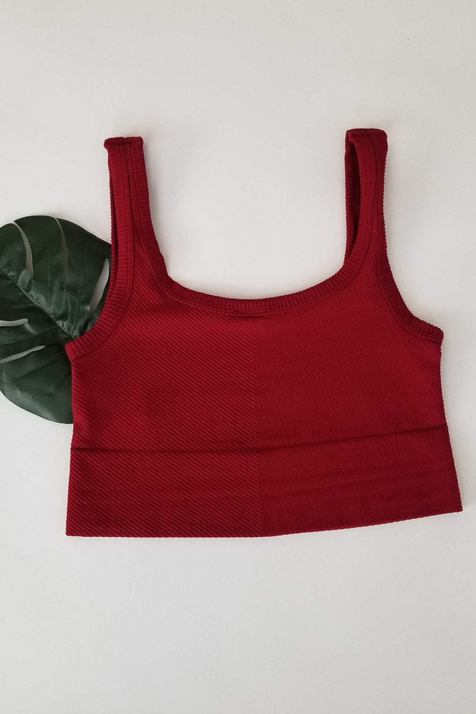No Take Backs Ribbed Cropped Tank