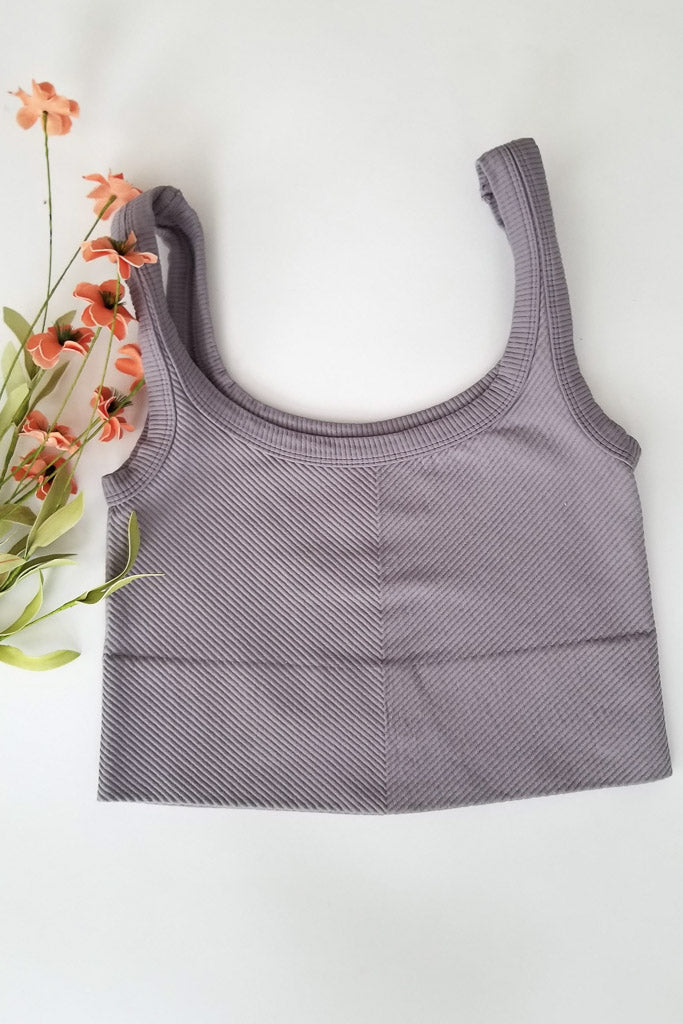 No Take Backs Ribbed Cropped Tank