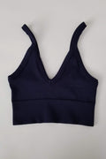 All The Feels Ribbed V-Neck Cropped Tank