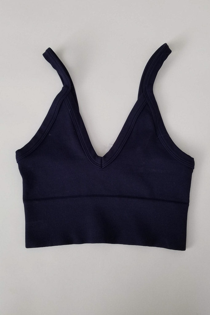 All The Feels Ribbed V-Neck Cropped Tank