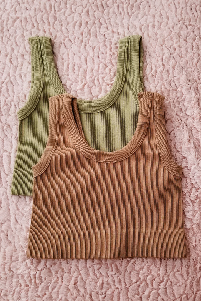 Giving Back Cropped Tank - OS