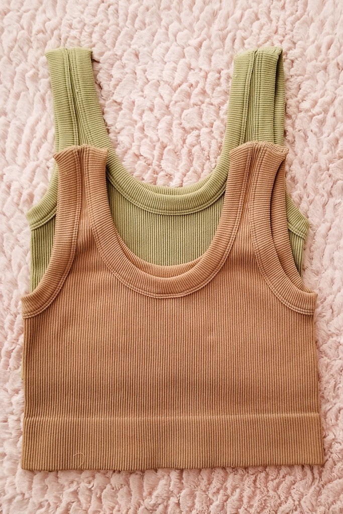 Giving Back Cropped Tank - OS