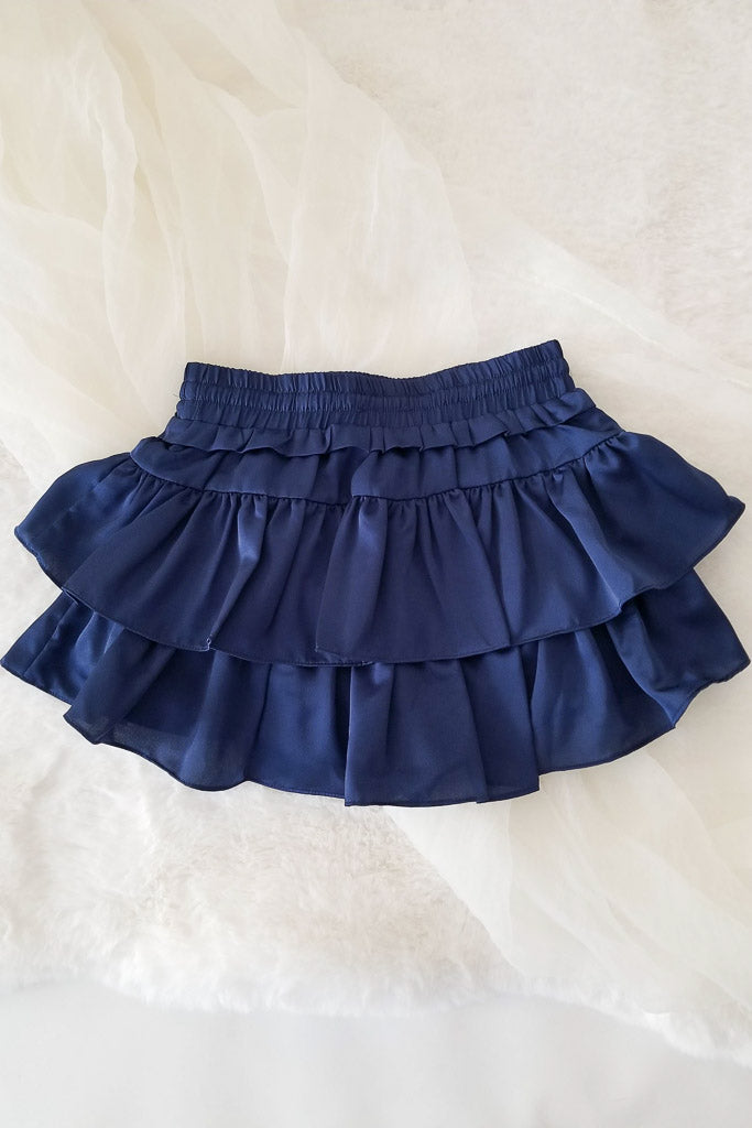 This Love Tiered Skort- Navy