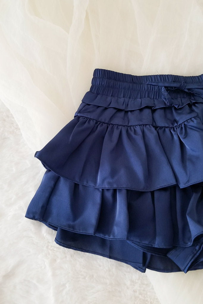 This Love Tiered Skort- Navy