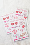 Love Theme Sorority Sticker Sheet - Alpha Omicron Pi