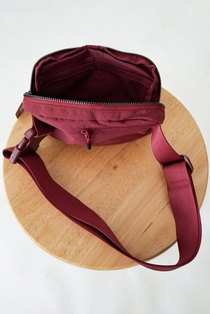 So Much Fun Waterproof Belt Bag- Wine