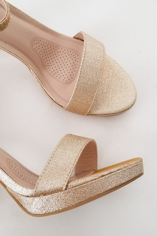Close Friends Heels- Champagne
